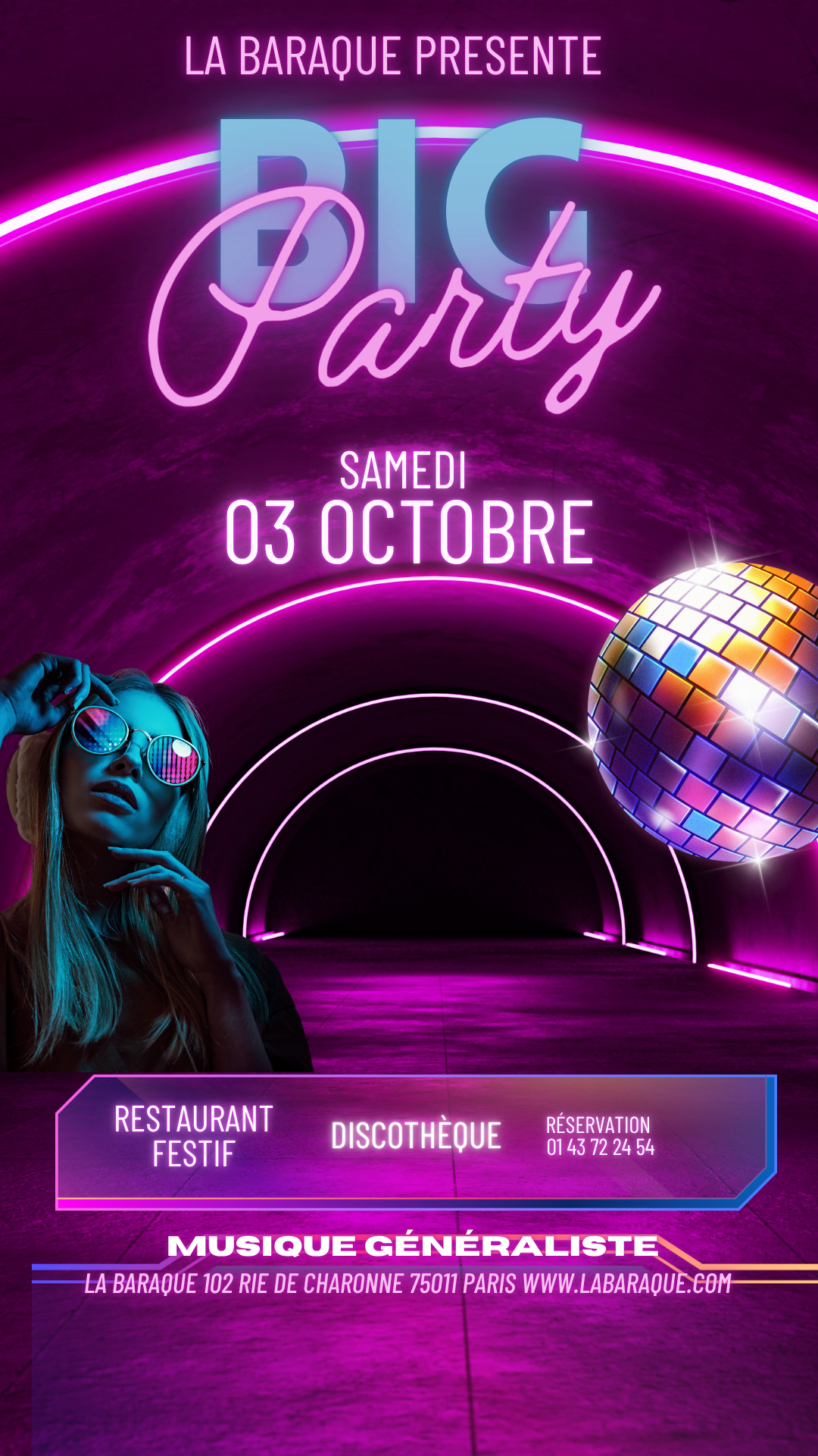 BIG PARTY À LA BARAQUE: SAMEDI 03 OCTOBRE À PARIS 11ÈME