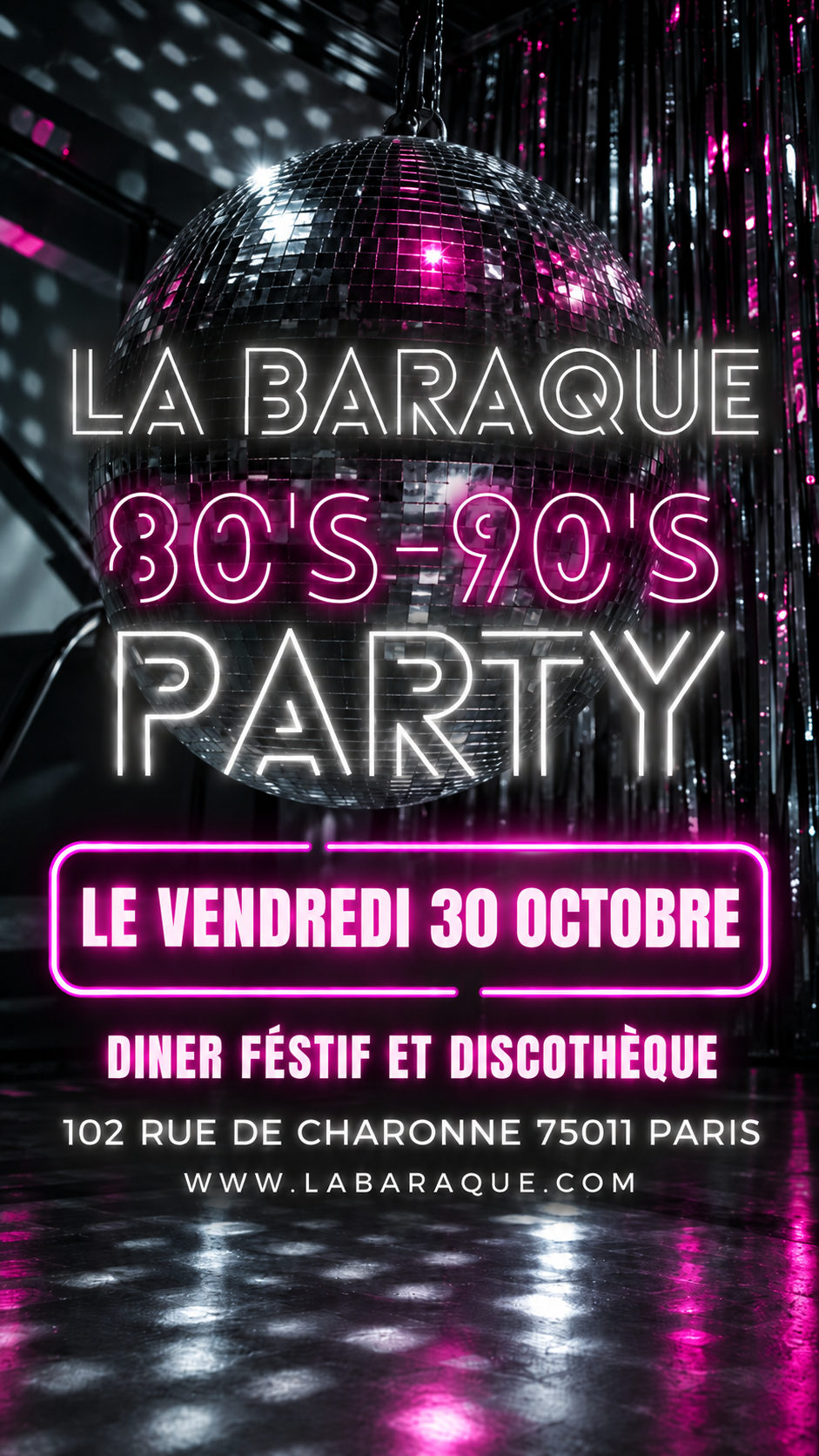 Soirée 80's 90's à La Baraque le vendredi 30 octobre